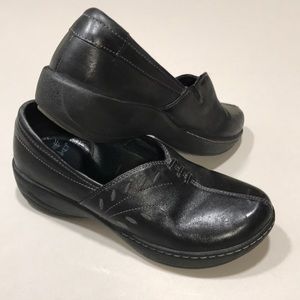 DANSKO Women’s Black/Gray Thread Leather Closed Back Clog size EU 38/ US 7.5/8